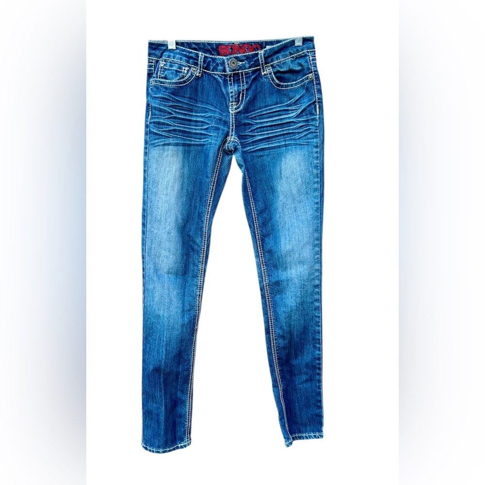 Y2K Bongo Jeans Low Rise Denim White Stitch Sz. 7
